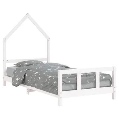 Produktbild von vidaXL Kinderbett Weiß 90x190 cm Massivholz Kiefer
