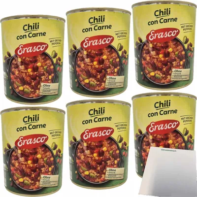 Produktbild von Erasco Chili con Carne 6er Pack (6x800g Dose) + usy Block
