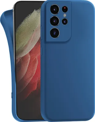 Produktbild von Hülle für Samsung Galaxy S21 Ultra - Handyhülle mit Kameraschutz Cover aus Silikon in Dunkelblau