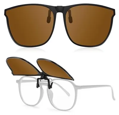 Produktbild von Gepolarisierte Sonnenbrille Clip-On - UV400 Schutz - Schwarz/Braun/Blau