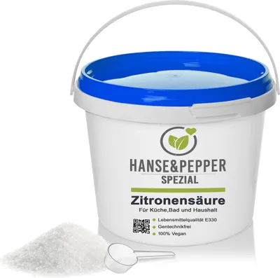Produktbild von 5kg Zitronensäure reine Lebensmittelqualität C6H8O7 E330 Ökonomisch 5kg Eimer - Life Serie