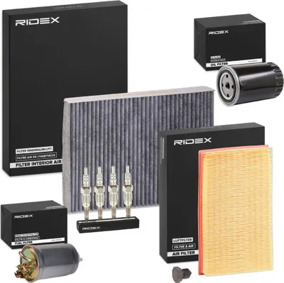 Produktbild von RIDEX Inspektionspaket Filterset für VW GOLF III (1H1) Golf III Cabrio (1E7) GOLF III Variant (1H5) Vento (1H2)