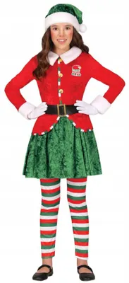 Produktbild von Guirca Elf Kostüm Mädchen Weihnachten Rot Größe 98-104
