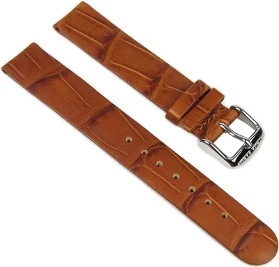 Produktbild von Alpha Saphir Ersatzband Uhrenarmband Leder Braun 16mm 815273002016