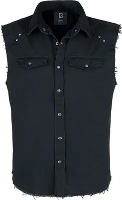Produktbild von Brandit Kurzarmhemd Herren Sleeveless Vintage Shirt schwarz L
