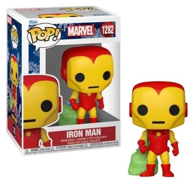 Produktbild von Funko Marvel Holiday POP! Marvel Vinyl Figur Iron Man w/Bag 9 cm
