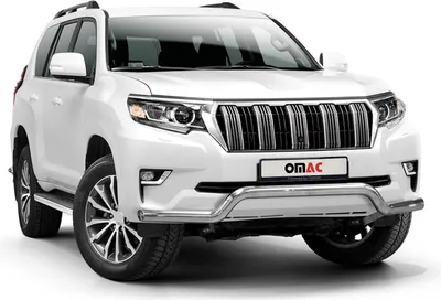 Image de Pare-Buffle Avant Pour Toyota Land Cruiser 150 2018-2025 Argent en Acier Inoxy