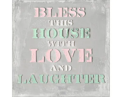 Produktbild von Leinwandbild Bless This House 50x50 cm