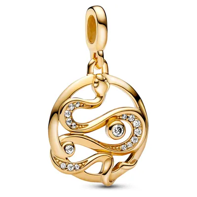 Produktbild von PandoraMe Medaillon 762301C01 Pavé Snake 14 Karat vergoldet Zirkonia