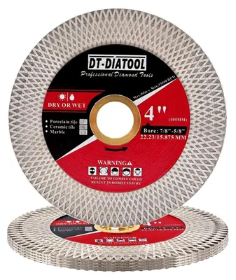 Image de Disque de coupe diamanté de 105 mm x 22,23 mm, lot de 5, pour céramique, carrelage, grès, marbre