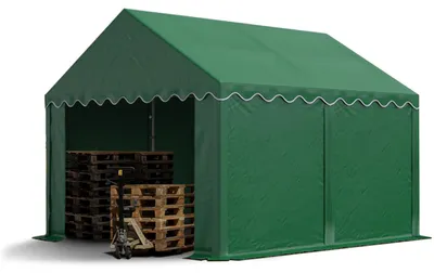 Image de TOOLPORT Tente de stockage 3x4 m abri bâche PVC 700 N imperméable vert foncé
