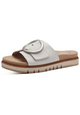 Produktbild von Tamaris Comfort Pantolette - Weiß Leder : 42 : Normal Größe: 42 Weite: Normal