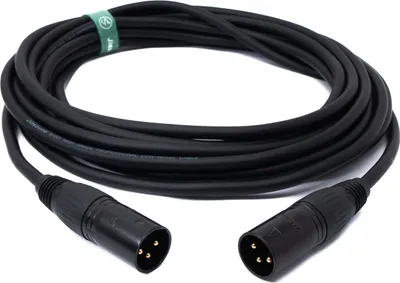 Produktbild von SYSTEM-S Audio Kabel 5 m XLR 3 polig Stecker zu Stecker Adapter in Schwarz