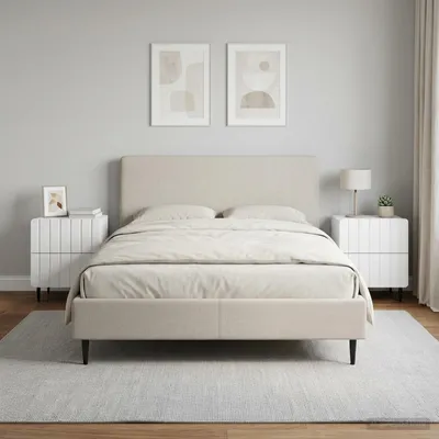 Zdjęcie produktu dla Maison Exclusive – szafka nocna, zestaw 2 szt., biała, 43 x 34,5 x 49,5 cm, materiał drewnopochodny