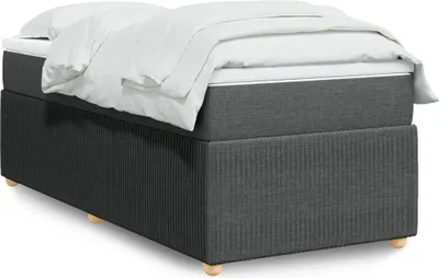 Produktbild von Boxspringbett mit Matratze Dunkelgrau 100x200 cm Stoff, Klassische Betten 2024 Neu DesignMöbel