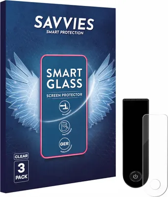 Produktbild von 3x Savvies Schutzglas Folie für Xiaomi Electric Scooter 5 Max 9H Panzer Schutzfolie Glas Displayschutz klar transparent