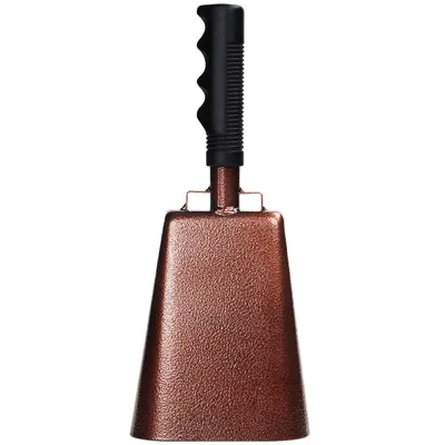 Immagine prodotto di Belle Vous Campana di mucca in metallo con manico - 27,5 cm Campana di mucca Strumenti a percussione per liuto - Campane di mucca Campana musicale con manico per