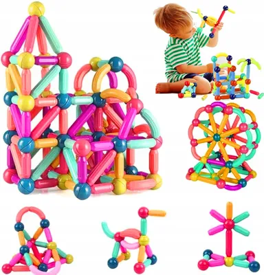Produktbild von Magnetische Konstruktionsbausteine Lernspielzeug STEM Set 42 Teile für Kinder