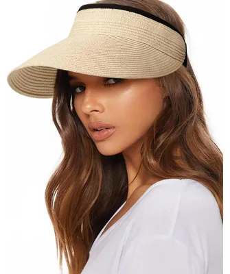 Produktbild von Damen Sonnenhut UV-Schutz UPF 50+ Packbar Faltbar Strandhut Beige Einheitsgröße