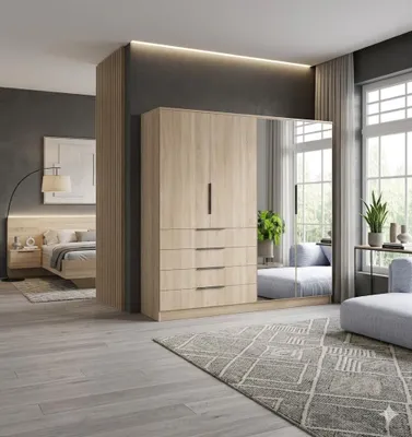 Produktbild von Bogota Klappkleiderschrank - Sonoma - 200 x  61 x 215 cm