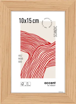 Produktbild von accent by nielsen Holz Bilderrahmen Scandic, 10x15 cm, Eiche