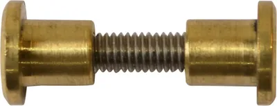 Produktbild von CJ-4.1 Schraube KW-5 Ersatzteile Teakmöbel Hülsenschraube 42 mm als Qualitätsschraube 3-tlg. Messing-Edelstahl-Schraube für Gartenmöbel