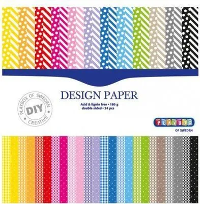 Obrázek produktu pro Barevné papíry oboustranné, 24 listů, 305 x 305 mm