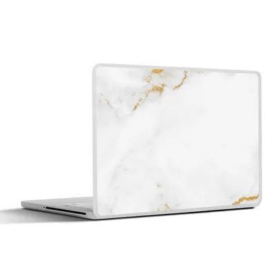 Produktbild von MuchoWow® Laptop Aufkleber Sticker Cover Marmor - Gold - Weiß - Luxus 32.5x23.5 cm - Sticker für Laptop - Selbstklebend