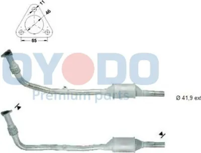 Produktbild von Oyodo Katalysator Kat für VW Lupo (6X1, 6E1) Euro 2 10N0005-OYO