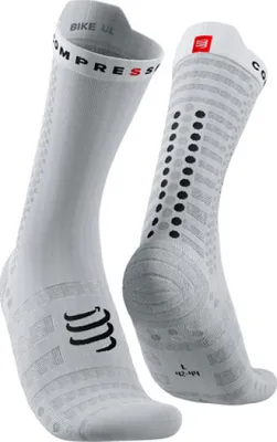 Immagine prodotto di COMPRESSPORT Calze da ciclismo classiche - PRO RACING V4.0 ULTRALIGHT BIKE - Bianco/Nero 39-41