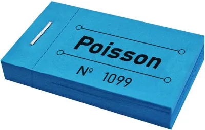 Image de CombiCraft carnet de tickets poisson en bleu, 250 tickets, avec numérotation, 50 x 130 mm, faciles à déchirer, pour tout type d'événement