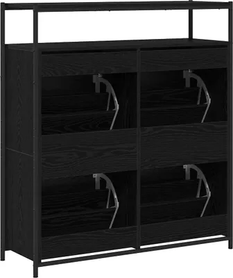 Obrázok produktu pre Skriňa na topánky Čierny dub 100 x 34 x 112 cm Kompozitné drevo