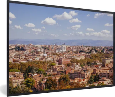 Produktbild von MuchoWow® Gerahmtes Poster Rom - Berge - Ausblicke 30x20 cm - Poster mit Schwarzem Bilderrahmen Wandposter Rahmen Foto Bilder - Kunstdruck - Bild-Poster