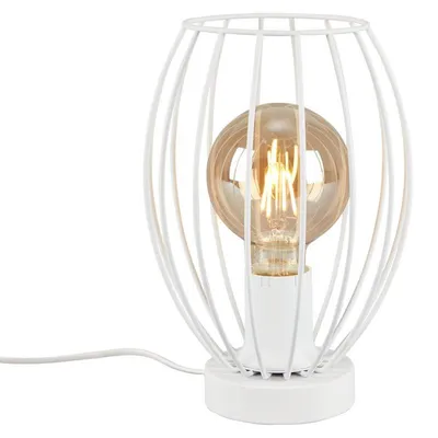 Zdjęcie produktu dla Lampa stołowa BRILONER LEUCHTEN KAGO, 60 W, IP20, biały, metal, bez 1x E27, Ø 17,5 cm