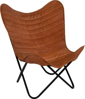 Produktbild von Butterfly-Sessel - 75x75x87 cm - Ziegenleder - Braun