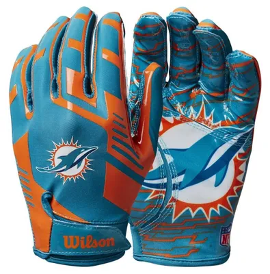 Produktbild von Wilson Adult NFL Stretch Fit Handschuhe Team Miami Dolphins
