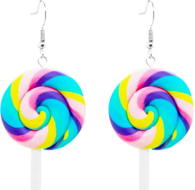 Produktbild von Mode Regenbogen Lollipop Candy Baumeln Haken Ohrringe Frauen Schmuck Geschenk Party-2#