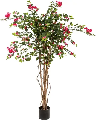 Produktbild von aplanta Künstlicher Drillingsblumenbaum - Rachel | 150 cm, für drinnen, Kunstbaum, wie echt, Allergiker geeignet, pflanzliche Dekoration Praxis, Office & Wohnzimmer