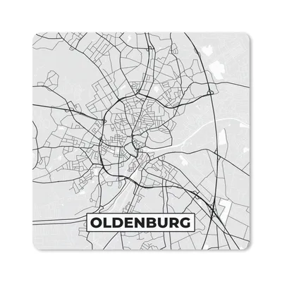 Produktbild von MuchoWow® Mauspad Mousepad Karte - Stadtplan - Deutschland - Oldenburg - Karte 30x30 cm - Mousepads - Maus Mat - Pad - Mausunterlage - Gaming