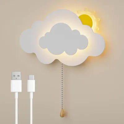 Obrázek produktu pro LED nástěnné svítidlo pro děti – dobíjecí bezdrátové nástěnné svítidlo – 3 barevné teploty, jemné světlo do ložnice, na noční stolek a do obývacího pokoje, bílé