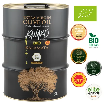 Produktbild von Kanakis | Olivenöl, Natives Olivenöl Extra, 5L, Dose, biologisch, frische Ernte, griechisch, einheimisch, preisgekrönt, hohe Qualität