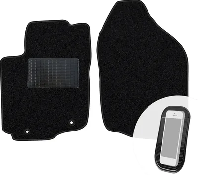 Produktbild von moto-MOLTICO Vorne Fußmatten Auto Velours Autoteppiche Schwarz Automatten Set 2-teilig passend für Toyota Starlet 1988-1996
