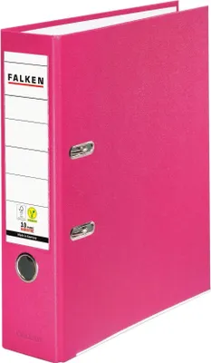 Produktbild von Falken 20x PP-Color-Ordner A4, Rücken 80mm, mit Einsteckschild, Pink, 11286747F