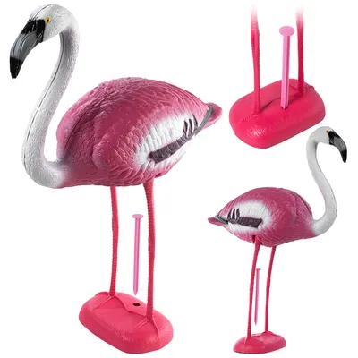 Produktbild von KADAX Garten-Flamingofigur "Gassin", Dekofigur Flamingo, aus Kunststoff, Gartenfigur, Rosa, 80 cm