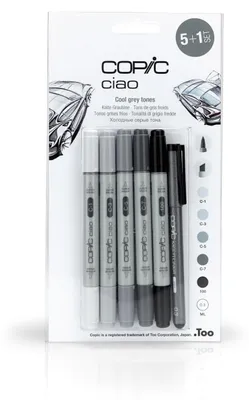 Immagine prodotto di Copic Ciao 5+1 Set Toni grigi