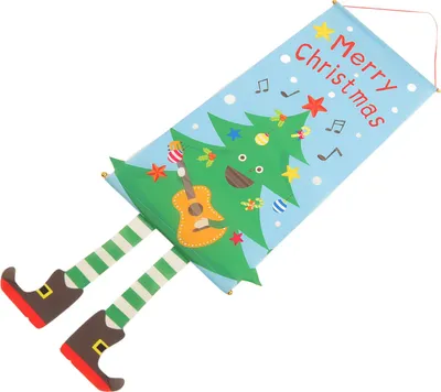 Image de Drapeaux de No?l Ornament Tree en forme de bambou et signe de porte en tissu pour T���r chez soi