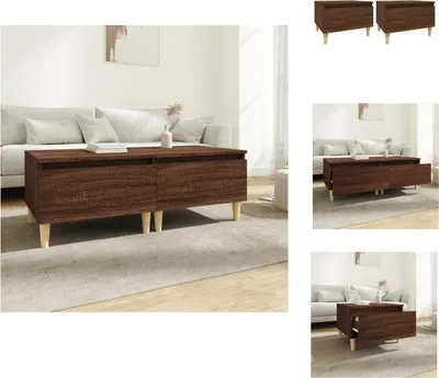 Obrázek produktu pro vidaXL Postranní stolky 2 ks. Hnědý dub 50x46x35 cm materiál na bázi dřeva - Odkládací stolky