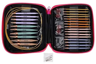 Produktbild von Omgoods – 13-teiliges Set Rundstricknadeln mit Aufbewahrungsbox