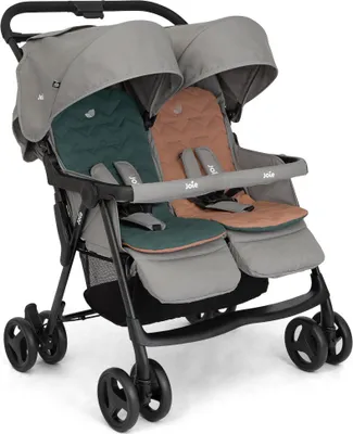 Immagine prodotto di Passeggino gemellare Joie Aire Twin con parapioggia Pebble