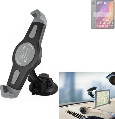 Produktbild von K-S-Trade Scheiben-Halterung für Tablets kompatibel mit Blackview Oscal Pad 70 KFZ Tablet Saugnapf Auto Halterung Windschutzscheibe Holder Halter